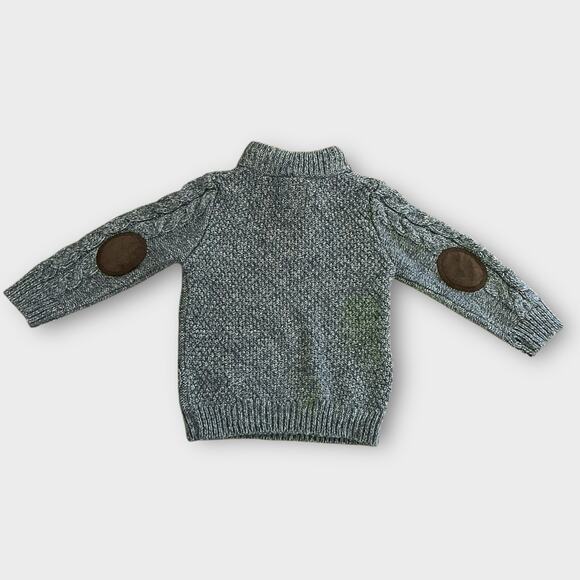Canadiana Toddler Bear Hood Knit Sweater – Gray Button-Up (Size 3T) - Picture 6 of 6